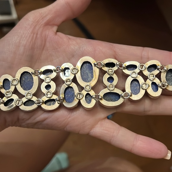 Beautiful Blue Stone Bracelet and Necklace Set - Picture 3 of 4